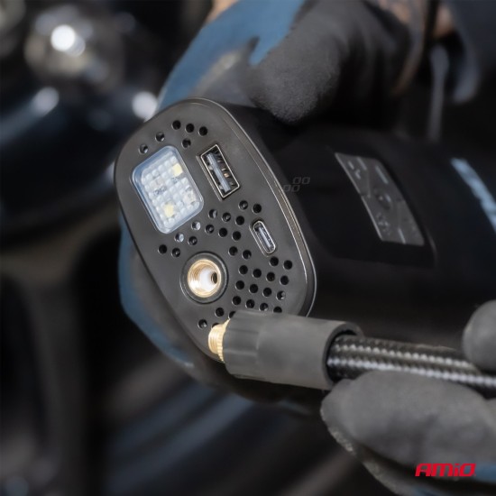 ΚΟΜΠΡΕΣΕΡ ΑΕΡΑ ΜΕ USB-C 10BAR 150PSI 20L/MIN 40W ΜΕ ΨΗΦΙΑΚΗ ΟΘΟΝΗ & ΦΑΚΟ LED AMIO 1ΤΕΜ. 