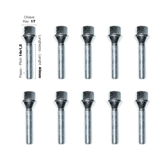 ΜΠΟΥΛΟΝΙΑ ΚΩΝΙΚΑ 14x1.5 40mm 10ΤΜΧ (17) Κωνικά