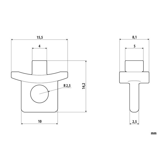 ΓΑΝΤΖΑΚΙΑ ΚΟΥΡΤΙΝΑΣ ΦΟΡΤΗΓΟΥ F-1 4mm U-TYPE  LAMPA - 10 ΤΕΜ. Κουρτίνες
