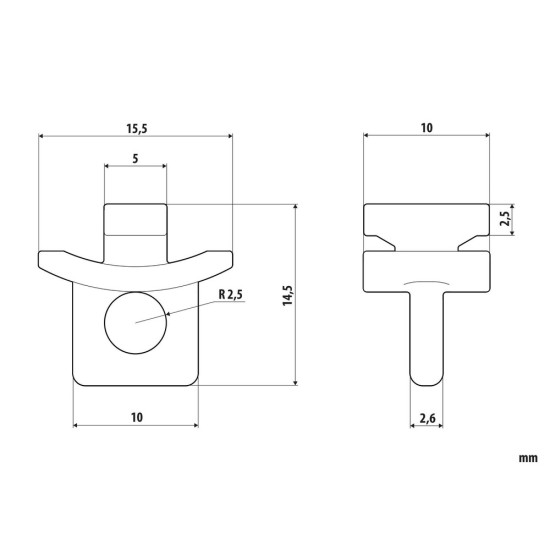 ΓΑΝΤΖΑΚΙΑ ΚΟΥΡΤΙΝΑΣ ΦΟΡΤΗΓΟΥ F-2 6mm U-TYPE  LAMPA - 10 ΤΕΜ. Κουρτίνες