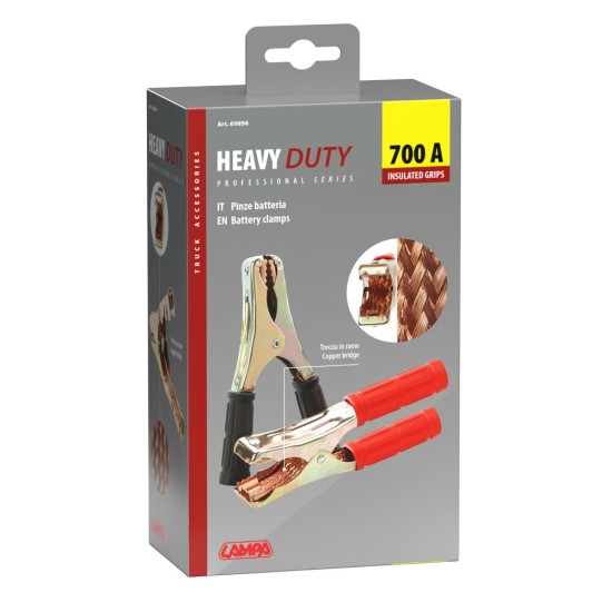 ΜΑΝΤΑΛΑΚΙΑ HEAVY DUTY 700A 19cm ΓΙΑ ΚΑΛΩΔΙΑ ΦΟΡΤΙΣΗΣ LAMPA - 2 ΤΕΜ. Κροκοδειλάκια Μπαταρίας