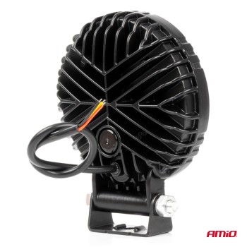 Amio - Προβολέας Εργασίας LED AWL80 SPOT 48W 2400lm με Λευκό + Κίτρινο φώς προειδοποίησης  9/36V - 1 τεμ. (04424/AM)