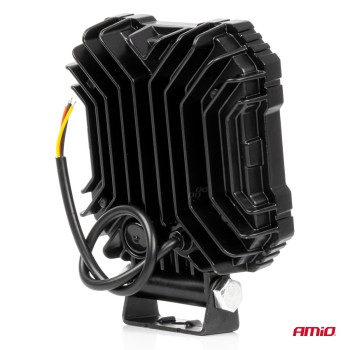 Amio - Προβολέας Εργασίας LED AWL81 SPOT 48W 3000lm 6500K με Κίτρινο φώς προειδοποίησης & φωτιζόμενο Logo - 1 τεμ. (04425/AM)