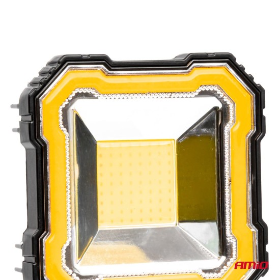 Amio - Προβολέας Εργασίας LED AWL82 FLOOD 48W 3600lm 6500K με σταθερή Κίτρινη LED μπάρα – 9–36V - 1 τεμ. (04426/AM)
