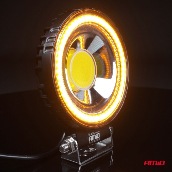 Amio - Προβολέας Εργασίας LED AWL83 FLOOD 48W 3600lm 6500K με σταθερή Κίτρινη LED μπάρα - 1 τεμ. (04427/AM)