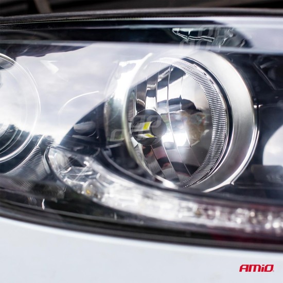 Amio - Λάμπες LED HB4 9006 τύπου 4Size Series τάση λειτουργίας 12/24V απόδοσης 38W για Επιβατικά Αυτοκίνητα και Φορτηγά - 2 τεμ. (02847/AM)