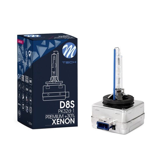 ΛΑΜΠΑ ΧΕΝΟΝ D8S 85V 25W 4.300K PREMIUM XENON +30% ΚΟΥΤΙ M-TECH - 1 ΤΕΜ.  Λάμπες