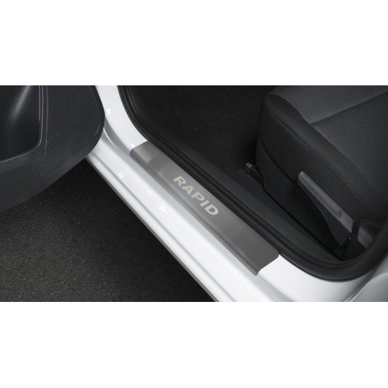 SKODA RAPID 2014+ ΜΑΡΣΠΙΕ ΕΣΩΤΕΡΙΚΑ ΧΡΩΜΙΟ ΑΥΤΟΚΟΛΛΗΤΑ 4ΤΕΜ. 