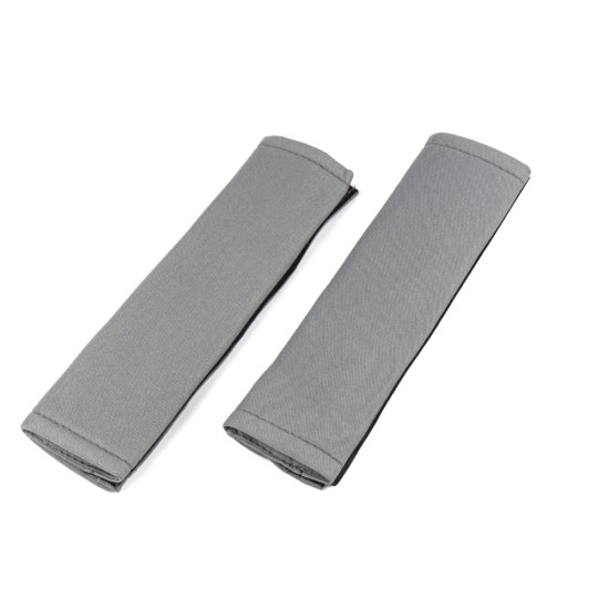 ΜΑΞΙΛΑΡΑΚΙΑ ΖΩΝΗΣ ΣΕ ΓΚΡΙ ΑΝΟΙΧΤΟ ΧΡΩΜΑ 22x6cm ΜΕ VELCRO ΑMiO - 2 TEM. Μαξιλαράκια Ζώνης Ασφαλείας