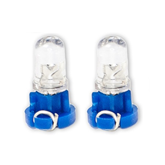 ΛΑΜΠΑΚΙΑ LED T3 12V LED 6.000K ΜΠΛΕ ΦΩΣ 8mm DGA - 2ΤΕΜ. Με Κάλυκα