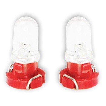 ΛΑΜΠΑΚΙΑ LED T3 12V LED 6.000K ΚΟΚΚΙΝΟ ΦΩΣ 8mm DGA - 2ΤΕΜ.