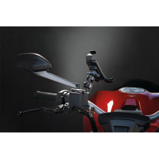 Βιδωτή Βάση Στήριξης Κινητού Brake της σειράς Titan Optiline για το Δοχείο Υγρών Φρένου στο Τιμόνι Μηχανής με απόσταση από κέντρο βίδας σε κέντρο βίδας από 12,5 mm έως 75 mm και σύστημα Duolock, συμβατή με Θήκες ή Αντάπτορες Κινητού Optiline 