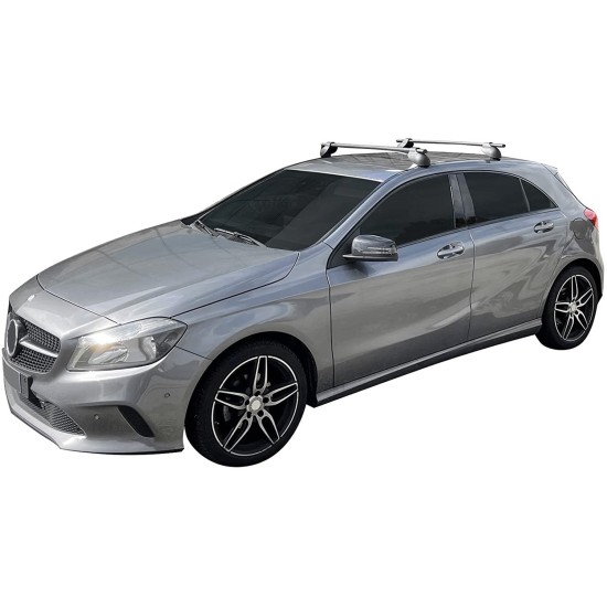 ΣΕΤ ΜΠΑΡΕΣ ΟΡΟΦΗΣ ΣΙΔΕΡΕΝΙΕΣ ΜΕ ΤΑ ΠΟΔΙΑ 110ΕΚ ΓΙΑ AUDI A3 SPORTBACK (ΧΩΡΙΣ ΠΑΡΑΛΛΗΛΕΣ) 5D 2012-2020 LOGICO CAM - 2 ΤΕΜ. Ετοιμα Kit Μπάρες 