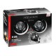 ΠΡΟΒΟΛΕΙΣ ΣΤΡΟΓΓΥΛΟΙ  ΜΕ ΒΑΣΗ O-LUX 1LED SMD 6000K 1800LM 12V 18W  ΚΑΡΦΙ 36Δχ68Υχ55Β mm  ΜΑΥΡΑ 2 ΤΕΜ Μπροστινά Φώτα