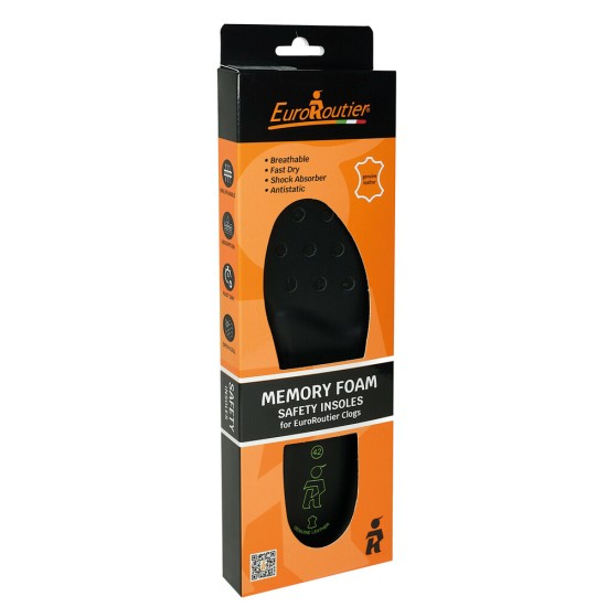 Ανατομικοί Πάτοι Memory Foam από την Euroroutier σε μέγεθος EU43/UK9 σε Μαύρο  Χρώμα για Παπούτσια Ασφαλείας και Εργασίας Παπούτσια Εργασίας