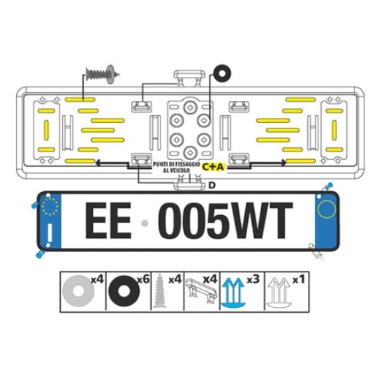 ΠΛΑΙΣΙΟ ΙΤΑΛΙΚΩΝ ΠΙΝΑΚΙΔΩΝ MAYPO ΝΕΕΣ ABS 52x13,7cm Πινακίδες και Σήμανση