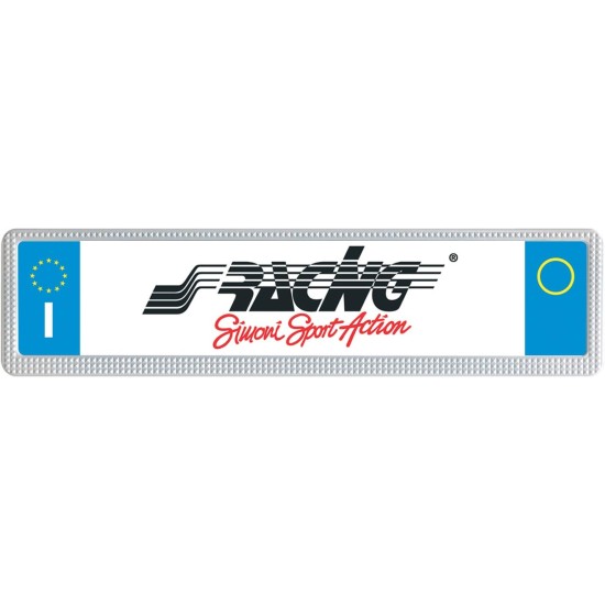 ΠΛΑΙΣΙΟ ΠΙΝΑΚΙΔΩΝ ΛΕΥΚΟ 50,5x11cm  SIMONI RACING - 1 ΤΕΜ. Πινακίδες και Σήμανση