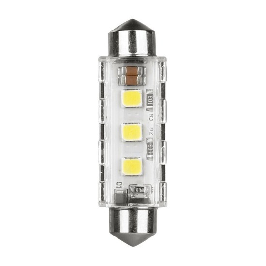 ΛΑΜΠΑΚΙΑ ΠΛΑΦΟΝΙΕΡΑΣ 12/24V 12x41mm 260/220lm 6.500K ΔΙΠΛΗΣ ΠΟΛ/ΤΑΣ LED CAN-BUS PRO-USER SERIES 1ΤΕΜ Πλαφονιέρας