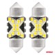 ΛΑΜΠΑΚΙΑ ΠΛΑΦΟΝΙΕΡΑΣ 31mm 12/24V C5W 5500K 12xSMD 2016 CAN-BUS FESTOON (ΛΕΥΚΟ) ΑΜΙΟ - 2 ΤΕΜ. Πλαφονιέρες
