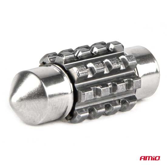 ΛΑΜΠΑΚΙΑ ΠΛΑΦΟΝΙΕΡΑΣ 31mm 12/24V C5W 5500K 12xSMD 2016 CAN-BUS FESTOON (ΛΕΥΚΟ) ΑΜΙΟ - 2 ΤΕΜ. Πλαφονιέρες