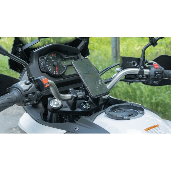 Βάση Στήριξης Κινητού Donut της σειράς Titan Optiline για Τιμόνι Μηχανής ή Ποδηλάτου με διάμετρο από 22 mm έως 32 mm και σύστημα Duolock, συμβατή με Θήκες ή Αντάπτορες Κινητού Optiline 