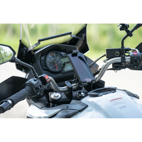 Βάση Στήριξης Κινητού Donut της σειράς Titan Optiline για Τιμόνι Μηχανής ή Ποδηλάτου με διάμετρο από 22 mm έως 32 mm και σύστημα Duolock, συμβατή με Θήκες ή Αντάπτορες Κινητού Optiline 