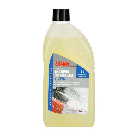 ΣΑΜΠΟΥΑΝ ΜΕ ΚΕΡΙ SUPER FOAM ΣΥΜΠΥΚΝΩΜΕΝΟ 1000ml LAMPA - 1 ΤΕΜ. Σαμπουάν