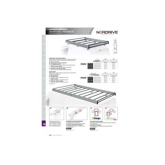 ΣΧΑΡΑ ΟΡΟΦΗΣ KARGO RACK 340x145cm ΣΙΔΕΡΕΝΙΑ ΜΕ ΠΛΑΙΝΑ ΠΡΟΦΙΛ ΑΛΟΥΜΙΝΙΟΥ Σχάρες Μεταφοράς
