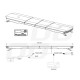 ΣΤΡΟΜΠΟ ΜΠΑΡΑ 12/24V 180xSMD LED 54'' 51 ΧΡΗΣΕΩΝ ΜΕ ΦΙΣ ΑΝΑΠΤΗΡΑ ΒΙΔΩΤΗ 1372x280X82mm​ ΑMiO - 1 TEM. Στρόμπο (Strobe)