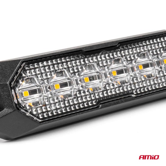 ΣΤΡΟΜΠΟ 12/24V 6xSMD LED 18W (6x3W) R65 R10 IP68 IP6K9K 122x30mm ΑΜΙΟ - 1 ΤΕΜ. Στρόμπο (Strobe)