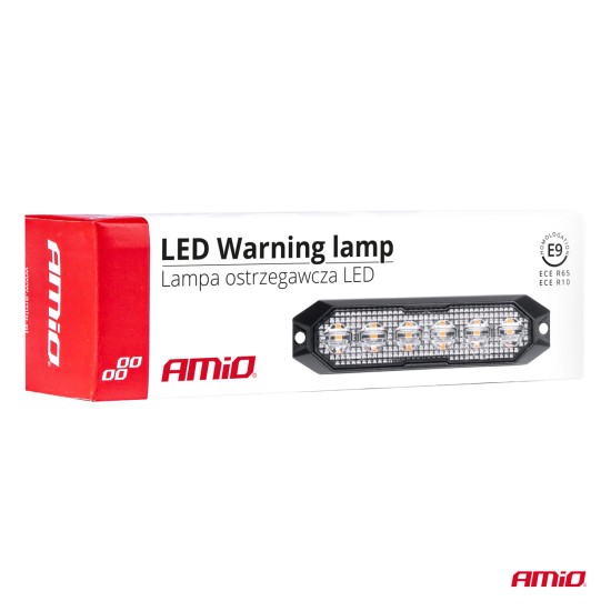 ΣΤΡΟΜΠΟ 12/24V 6xSMD LED 18W (6x3W) R65 R10 IP68 IP6K9K 122x30mm ΑΜΙΟ - 1 ΤΕΜ. Στρόμπο (Strobe)