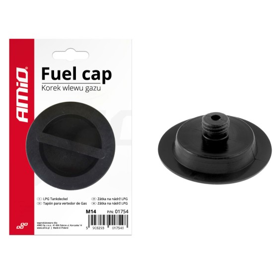 ΤΑΠΑ ΚΑΥΣΙΜΟΥ M14 ΠΛΑΣΤΙΚΗ ΓΙΑ LPG (ΥΓΡΑΕΡΙΟ) ΜΕ ΣΠΕΙΡΩΜΑ Μ14  ΑMiO - 1 TEM. 