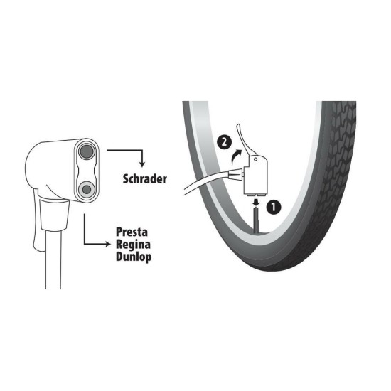 ΤΡΟΜΠΑ ΑΕΡΟΣ ΠΟΔΗΛΑΤΟΥ ΔΑΠΕΔΟΥ/ΧΕΙΡΟΣ AIR-TOP2 H480mm Φ38mm ΣΕ ΜΑΥΡΟ ΧΡΩΜΑ 1ΤΕΜ. Τρόμπες Αέρα