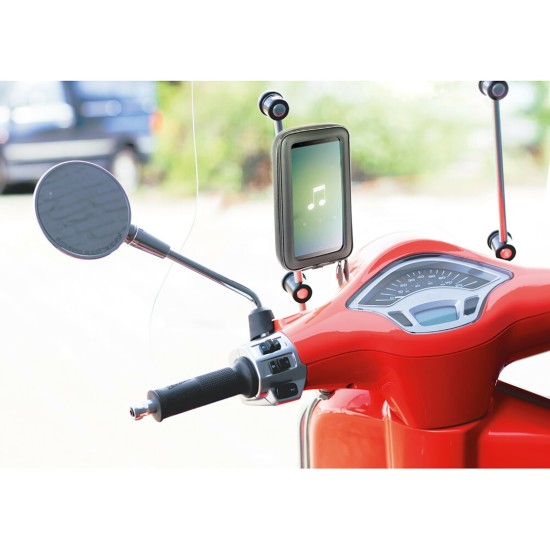 ΒΑΣΗ ΣΤΗΡΙΞΗΣ ΚΙΝΗΤΟΥ SMART SCOOTER CASE 165x90mm ( ΜΕ ΣΤΗΡΙΞΗ ΣΤΟ ΚΑΘΡΕΠΤΗ Η ΣΕ ΜΠΑΡΑ 9-14mm) 