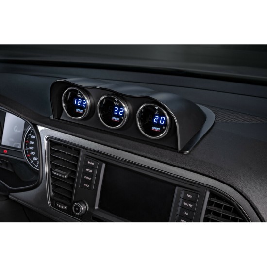 ΒΟΛΤΟΜΕΤΡΟ ΨΗΦΙΑΚΟ ΜΑΥΡΟ ΜΕ ΛΕΥΚΟ ΦΩΣ BLACK DIGITAL SERIES 9-32V 52mm Βολτόμετρα