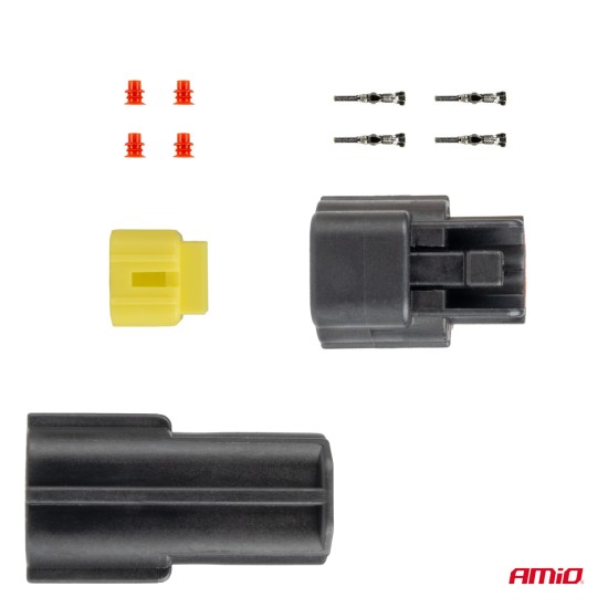 ΦΙΣΑ ΣΥΝΔΕΣΗΣ ΜΕ ΥΠΟΔΟΧΗ 2 PIN Φ2,2mm ΑΔΙΑΒΡΟΧΗ AMIO - 1 τεμ. Ακροδέκτες Καλωδίων