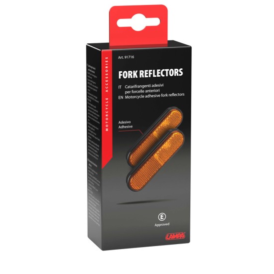 ΑΝΑΚΛΑΣΤΙΚΑ ΟΒΑΛ ΑΥΤΟΚΟΛΛΗΤΑ ΠΟΡΤΟΚΑΛΙ 100x28mm LAMPA - 2 ΤΕΜ. Ανακλαστήρες