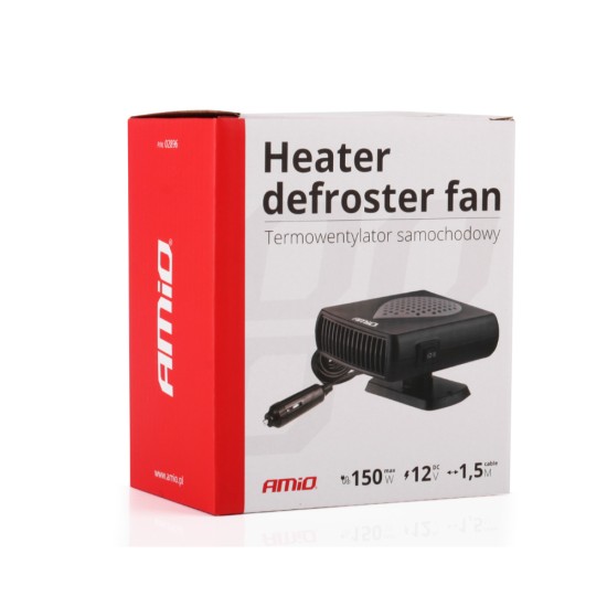 ΑΕΡΟΘΕΡΜΟ ΑΝΑΠΤΗΡΑ 12V - 150W (ΚΑΛΩΔΙΟ 150 cm)​ ΑMiO - 1 TEM. Ανεμιστήρες Αυτοκινήτου Θερμαντικά