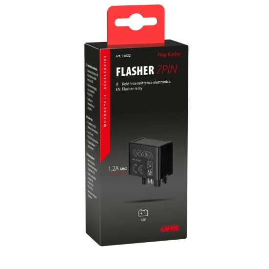 LED FLASHER (ΦΛΑΣΙΕΡΑ) 7PIN ΓΙΑ LED ΦΛΑΣ 12V 1,2A max PLUG & PLAY LAMPA - 1 ΤΕΜ. Αντάπτορες Φλας LED FLASHER (ΦΛΑΣΙΕΡΑ) 7PIN ΓΙΑ LED ΦΛΑΣ 12V 1,2A max PLUG & PLAY LAMPA - 1 ΤΕΜ. Αντάπτορες Φλας