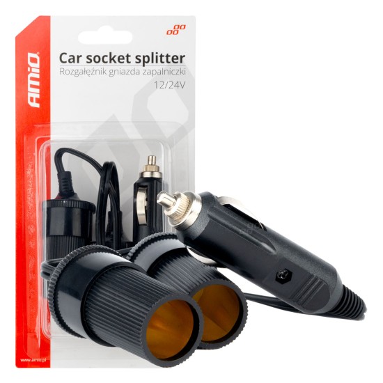 ΑΝΤΑΠΤΟΡΑΣ ΑΝΑΠΤΗΡΑ ΔΙΠΛΟΣ ΜΕ ΚΑΛΩΔΙΟ 12/24V AMIO - 1 τεμ. 