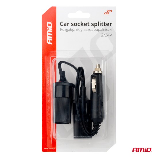 ΑΝΤΑΠΤΟΡΑΣ ΑΝΑΠΤΗΡΑ ΔΙΠΛΟΣ ΜΕ ΚΑΛΩΔΙΟ 12/24V AMIO - 1 τεμ. 
