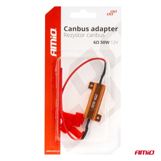 ΑΝΤΙΣΤΑΣΗ CAN-BUS 12V 50W 6Ω (CANCELLER) AMIO - 1 τεμ. Αντιστάσεις CANBUS (Cancelers)