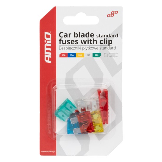 ΑΣΦΑΛΕΙΕΣ STANDARD BLADE (ΜΑΧΑΙΡΩΤΕΣ) & ΕΡΓΑΛΕΙΟ ΑΦΑΙΡΕΣΗΣ ΚΑΡΤΕΛΑ (10A/15A/ 20A/25A/30A) ΑΜΙΟ - 5 ΤΕΜ. Ασφάλειες