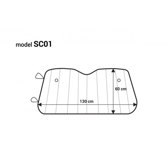 ΗΛΙΟΠΡΟΣΤΑΣΙΑ ΕΣΩΤΕΡΙΚΗ ΑΣΗΜΙ ΜΕ ΒΕΝΤΟΥΖΕΣ 130x60cm AMIO - 1 ΤΕΜ. Ηλιοπροστασίες Παρ Μπριζ