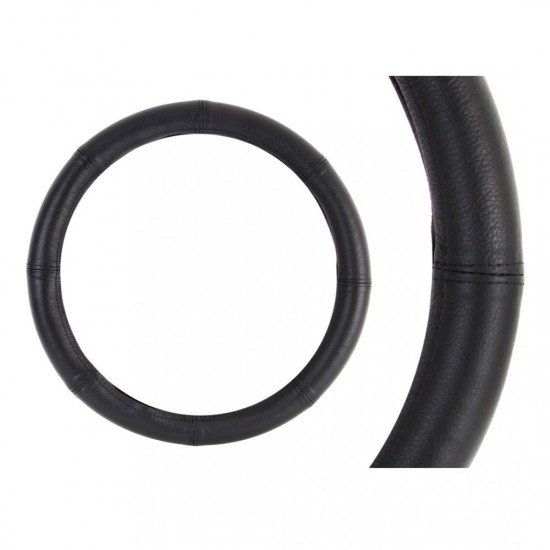 ΚΑΛΥΜΜΑ ΤΙΜΟΝΙΟΥ ΔΕΡΜΑΤΙΝΟ 37-39CM ΜΑΥΡΟ AMiO - 1 ΤΕΜ. Καλύμματα Τιμονιού