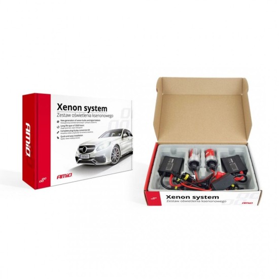 H4 6000K 12V KIT XENON SLIM BALLAST 35W AMiO - 1 ΤΕΜ. Kit Xenon