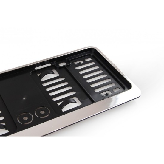 ΠΛΑΙΣΙΟ ΠΙΝΑΚΙΔΑΣ ΠΛΑΣΤΙΚΟ ΜΑΥΡΟ/ΑΣΗΜΙ (USA/JAPAN ΠΙΝΑΚΙΔΕΣ) 30,6 cm x 11,5 cm AMIO - 1 ΤΕΜ. Πινακίδες και Σήμανση