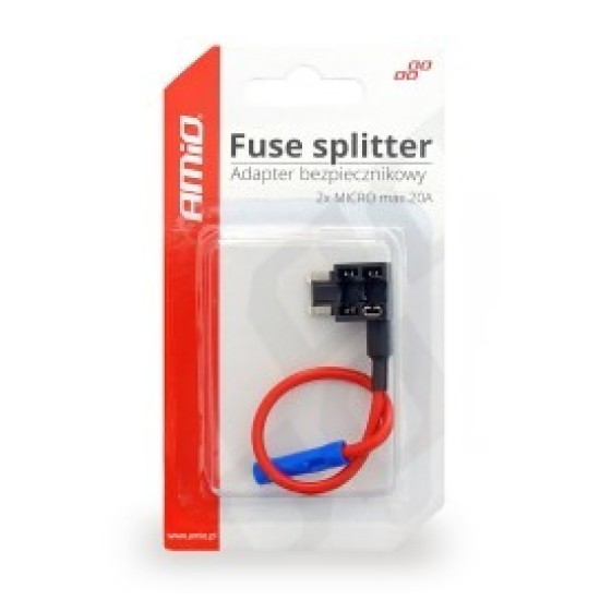 ΚΛΕΦΤΗΣ ΡΕΥΜΑΤΟΣ ΑΠΟ ΑΣΦΑΛΕΙΟΘΗΚΗ ΓΙΑ 2 ΑΣΦΑΛΕΙΕΣ ΕΩΣ 20A (MICRO FUSE) AMiO - 1 ΤΕΜ. Βάσεις Ασφαλειών