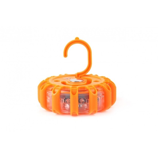 ΦΩΣ ΠΡΟΕΙΔΟΠΟΙΗΤΙΚΟ ΣΤΡΟΓΓΥΛΟ LED ΜΠΑΤΑΡΙΑΣ 12SMD+3SMD ΜΕ ΦΑΚΟ Διάφορα Φώτα