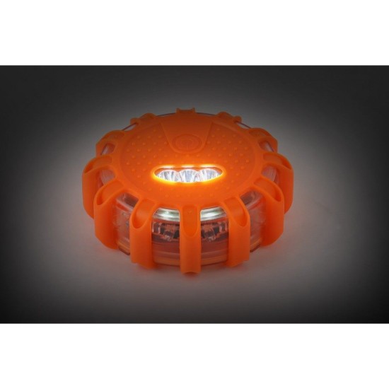 ΦΩΣ ΠΡΟΕΙΔΟΠΟΙΗΤΙΚΟ ΣΤΡΟΓΓΥΛΟ LED ΜΠΑΤΑΡΙΑΣ 12SMD+3SMD ΜΕ ΦΑΚΟ Διάφορα Φώτα